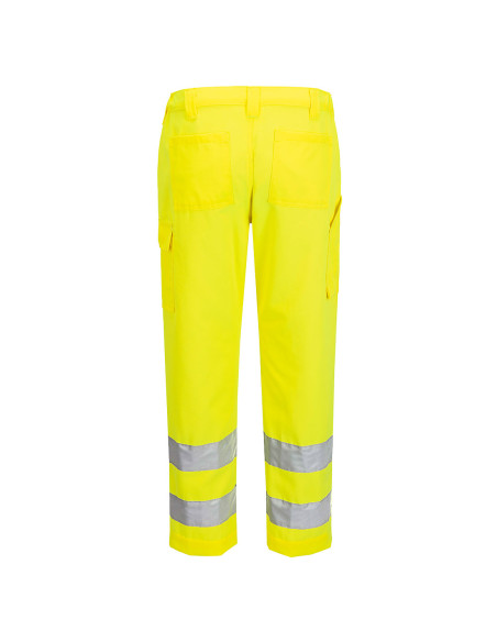 Spodnie ostrzegawcze Portwest ES046 – wytrzymałe spodnie robocze Hi-Vis z kieszeniami na nakolanniki | ToSafe