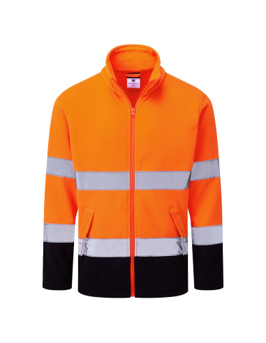 Polar ostrzegawczy Portwest ES251 hi-vis z kontrastowymi panelami Pomarańczowy/Granatowy