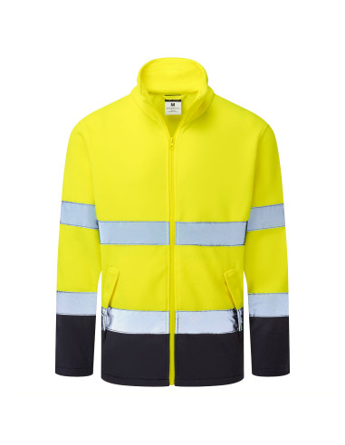 Polar ostrzegawczy Portwest ES251 hi-vis z kontrastowymi panelami Żółty/Granatowy