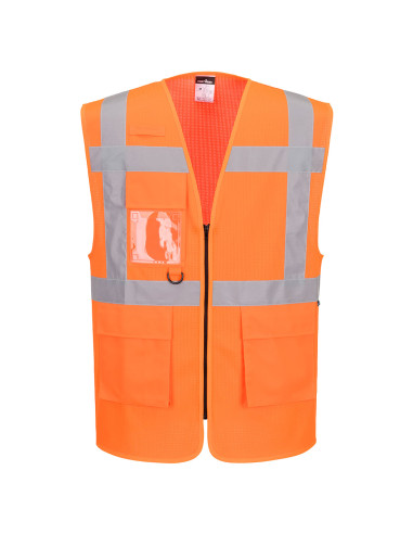 Kamizelka ostrzegawcza Portwest ES376 hi-vis z kieszeniami Pomarańczowy