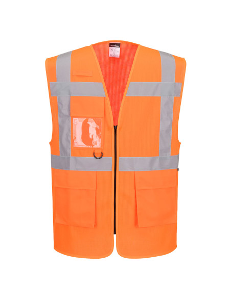 Kamizelka ostrzegawcza Portwest ES376 hi-vis z kieszeniami Pomarańczowy