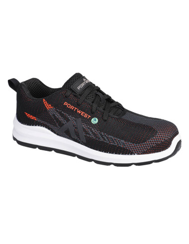 Buty ochronne Portwest FC06 Eco Fly obuwie robocze S1PS Czarny/Czerwony
