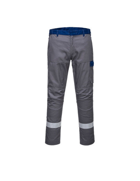 Spodnie trudnopalne dwukolorowe Portwest FR06 Bizflame Industry Szary