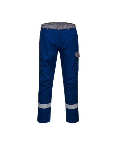 Spodnie trudnopalne dwukolorowe Portwest FR06 Bizflame Industry Niebieski
