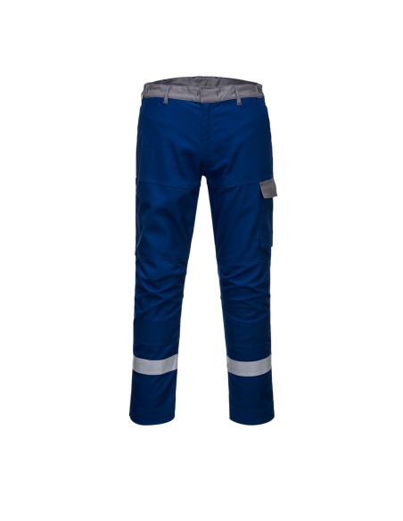 Spodnie trudnopalne dwukolorowe Portwest FR06 Bizflame Industry Niebieski