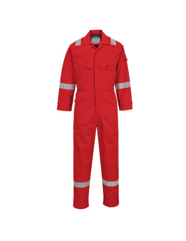 Lekki kombinezon trudnopalny i antystatyczny Portwest FR28 Bizflame Work Czerwony