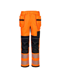 Spodnie trudnopalne Portwest FR415 Modaflame PW3 z kieszeniami kaburowymi Pomarańczowy/Czarny