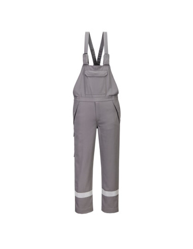 Ogrodniczki trudnopalne Portwest FR418 Bizflame Work Szary