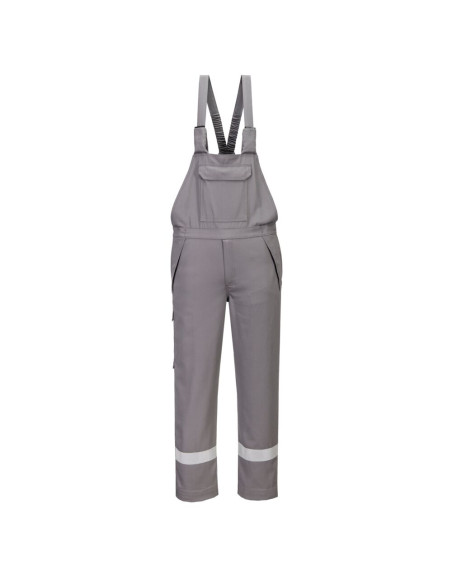 Ogrodniczki trudnopalne Portwest FR418 Bizflame Work Szary