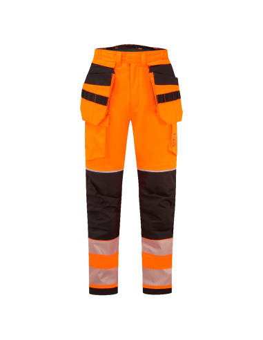 Spodnie zimowe trudnopalne Portwest FR427 Modaflame Rain PW3 z kieszeniami kaburowymi Pomarańczowy/Czarny