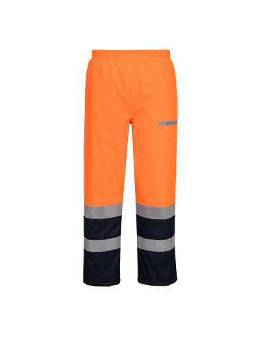Spodnie trudnopalne Portwest FR434 Bizflame Rain Multi-Norm Pomarańczowy/Granatowy