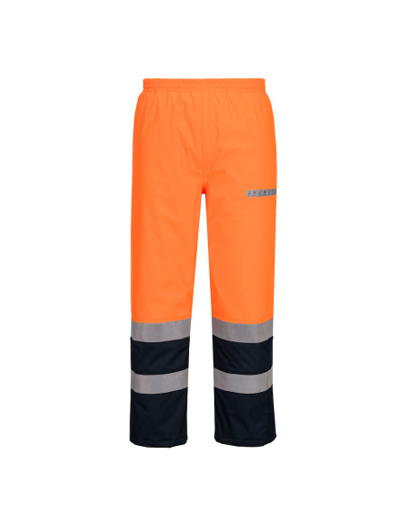 Spodnie trudnopalne Portwest FR434 Bizflame Rain Multi-Norm Pomarańczowy/Granatowy