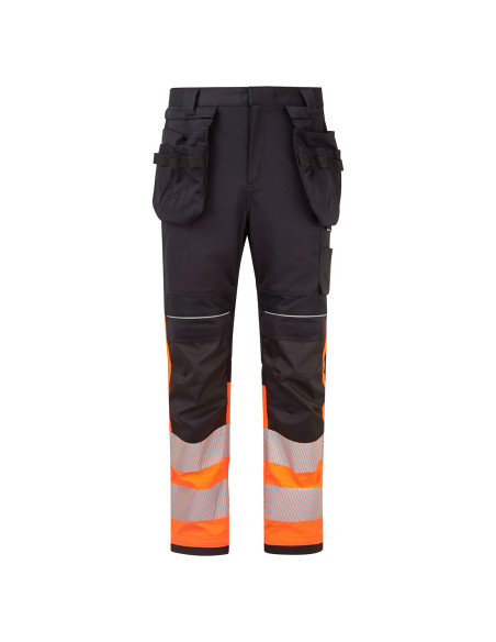 Spodnie trudnopalne Portwest FR452 Modaflame Work PW3 z kaburami Pomarańczowy/Czarny