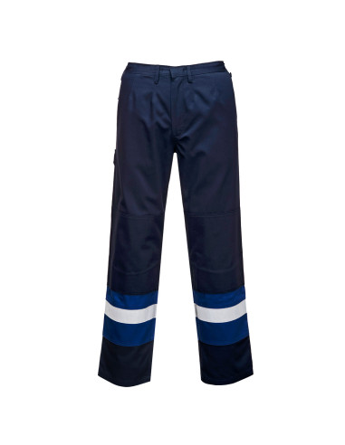 Spodnie trudnopalne Portwest FR56 Bizflame Plus Granatowy/Niebieski