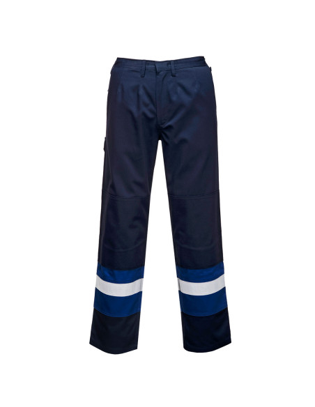 Spodnie trudnopalne Portwest FR56 Bizflame Plus Granatowy/Niebieski