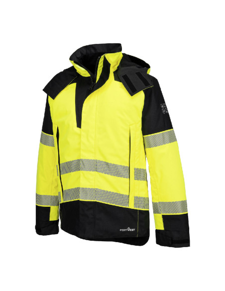 Zimowa kurtka trudnopalna ostrzegawcza Portwest FR606 Modaflame Rain PW3 | ToSafe