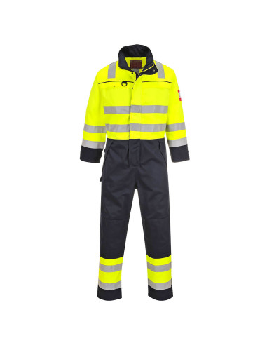 Kombinezon trudnopalny Portwest FR60 Bizflame Multi-Norm HV Żółty/Granatowy
