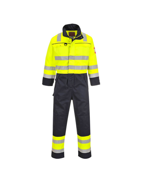 Kombinezon trudnopalny Portwest FR60 Bizflame Multi-Norm HV Żółty/Granatowy