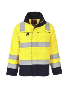 Bluza trudnopalna Portwest FR61 Bizflame Multi-Norm HV Żółty/Granatowy