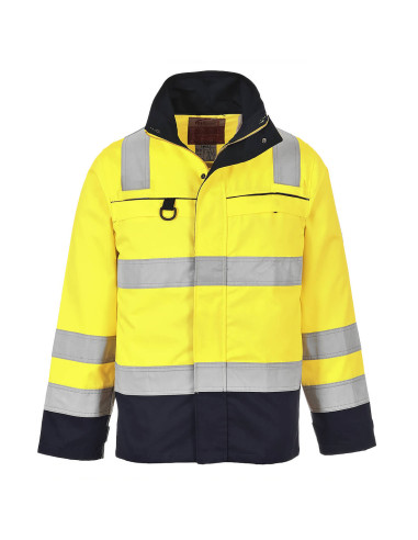 Bluza trudnopalna Portwest FR61 Bizflame Multi-Norm HV Żółty/Granatowy