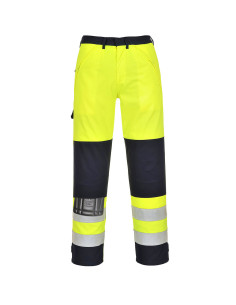 Spodnie trudnopalne Portwest FR62 Bizflame Multi-Norm HV Żółty/Granatowy