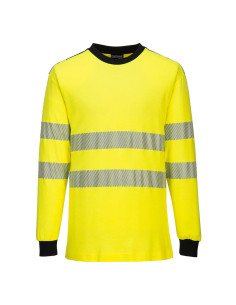Koszulka trudnopalna Portwest FR701 PW3 Modaflame Knit Żółty/Czarny
