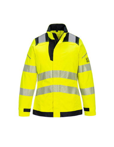 Damska bluza trudnopalna Portwest PW3 Modaflame FR715 z taśmą ostrzegawczą Żółty/Czarny