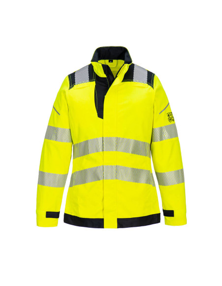 Damska bluza trudnopalna Portwest PW3 Modaflame FR715 z taśmą ostrzegawczą Żółty/Czarny