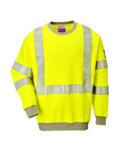 Sweter trudnopalny Portwest Modaflame FR72 z taśmą ostrzegawczą Żółty