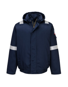Kurtka trudnopalna Portwest Bizflame Work+ FR731 bomber ocieplana Granatowy