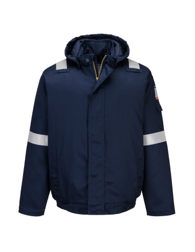 Kurtka trudnopalna Portwest Bizflame Work+ FR731 bomber ocieplana Granatowy