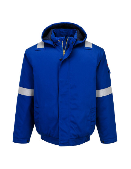 Kurtka trudnopalna Portwest Bizflame Work+ FR731 bomber ocieplana Niebieski