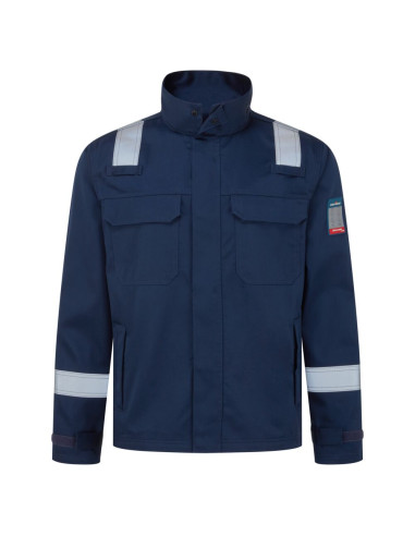 Bluza trudnopalna odporna na chemikalia Portwest FR741 Bizflame Work Granatowy