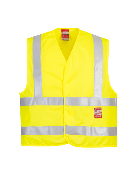 Kamizelka ostrzegawcza trudnopalna Portwest FR75 Bizflame Rain HV Żółty