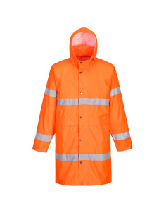 Portwest H442 płaszcz przeciwdeszczowy ostrzegawczy 100 cm EN ISO 20471 Pomarańczowy