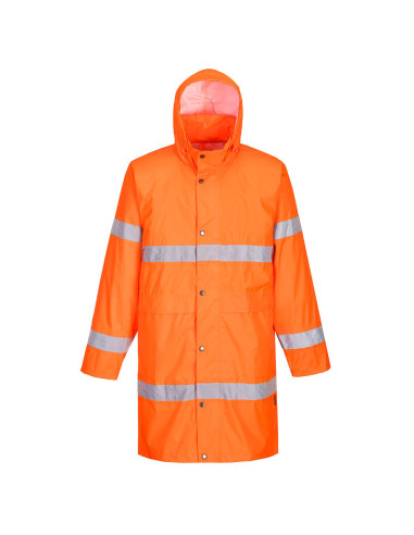 Portwest H442 płaszcz przeciwdeszczowy ostrzegawczy 100 cm EN ISO 20471 Pomarańczowy
