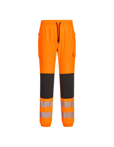 Spodnie ostrzegawcze Portwest PW3 Flexi Jogger KX346 Pomarańczowy/Czarny