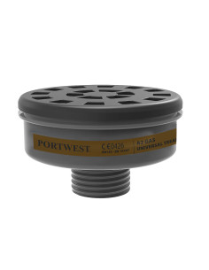Filtr gazowy A2 Portwest P906 z połączeniem DIN Czarny