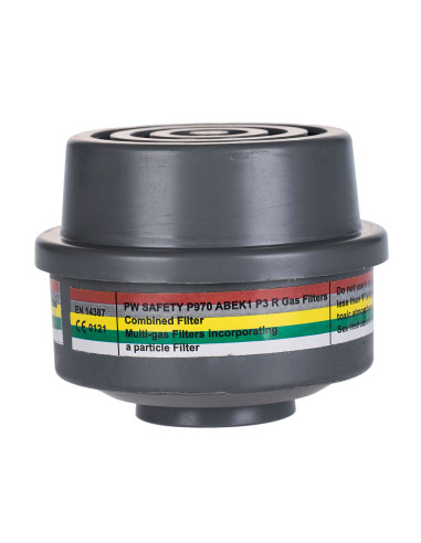 Filtr kombinowany ABEK1P3 Portwest P970 z gwintem specjalnym Szary