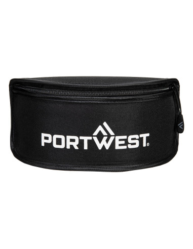 Etui na gogle ochronne Portwest PA16 twarde z zamkiem Czarny