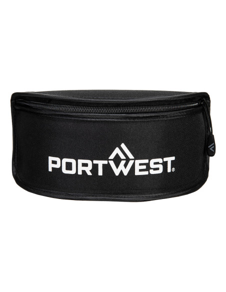 Etui na gogle ochronne Portwest PA16 twarde z zamkiem Czarny