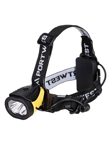 Latarka czołowa LED Portwest PA63 Dual Power 100 lumenów Żółty/Czarny