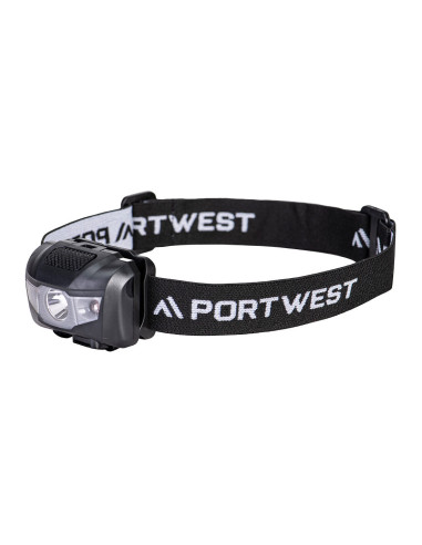 Latarka czołowa LED USB Portwest PA71 100 lumenów Czarny