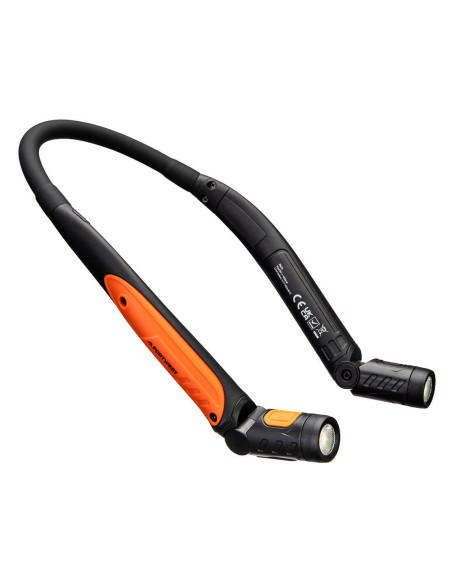 Latarka LED USB na szyję Portwest PA73 320 lumenów Czarny/Pomarańczowy