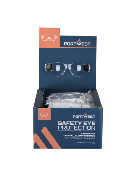 Okulary ochronne Portwest PM32 Przeźroczysty