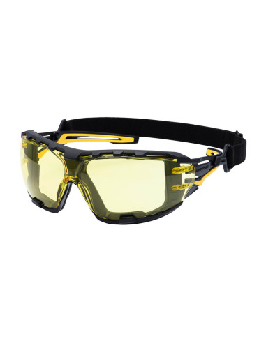 Okulary ochronne Portwest Wraparound Plus PR02 Bursztynowy