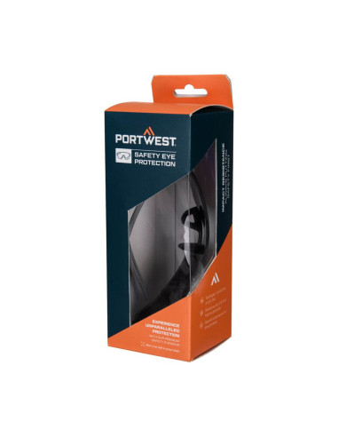 Okulary ochronne Portwest PT01 – panoramiczne okulary BHP z powłoką anti-fog | ToSafe