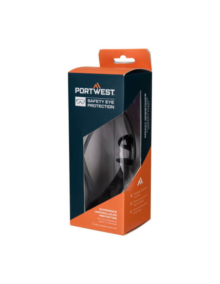 Okulary ochronne Portwest PT01 – panoramiczne okulary BHP z powłoką anti-fog | ToSafe