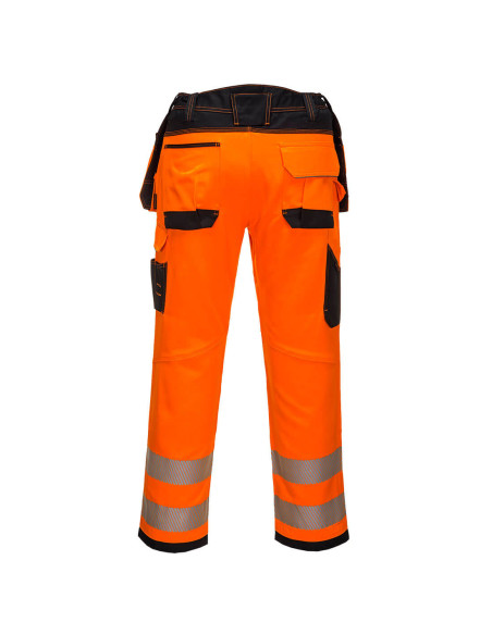 Spodnie ostrzegawcze Portwest PW306 PW3 – spodnie stretch z kieszeniami kaburowymi HI-VIS | ToSafe