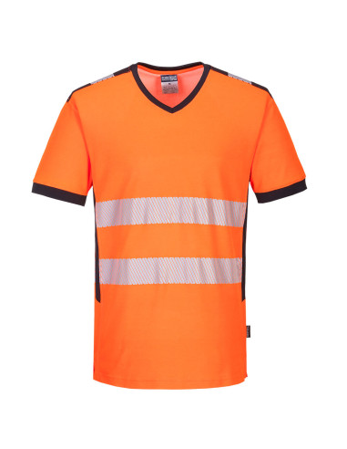 T-shirt ostrzegawczy Portwest PW310 Pomarańczowy/Czarny